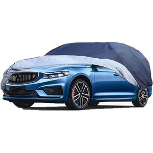 Full Car Cover All Weather Protection with Lock A7 Dark Blue Replacement for Universal
