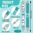 36 Ps Ballpoint Pens, Anti Bullying Theme, Calling on Evil Forces to Speak out about Non Retractable Ballpoint Pens, Office Gifts for Men And Women, Black Ink Pens (Blue)