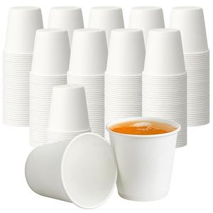 PACKINNO 3 oz Disposable Paper Cups, Mouthwash Cups, Small Coffee Cups for Bathroom Rinsing, Mini Water Drinking Cups for Espresso, Samples, 200 Pack