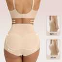 Vertvie Tummy Control Shapewear Shorts for Women Butt Lifting Body Shaper Shorts High Waisted Seamless Girdles Under Dress (L)