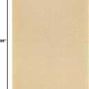 Garland Rug Town Square Beige Tan 5' x 8' Non Slip Area Rug for Living Rooms & Hallways, Stylish & Durable for High-Traffic Areas