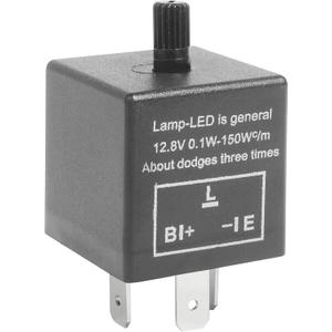 CF-13 LED Flasher Relay, Universal 12V Car Flasher Relay for LED Turn Signal Fixing Hyper Blink Flash, Fits Car SUV Motorcycle