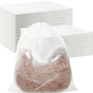 Berlune 100 Pcs Dust Bags for Purses Storage Bags for Handbags Non Woven Fabric Handbags Storage, Shoe Travel Package for Packing, Home Closet Organizer Dust Cover (15.7inx19.7in) (White)