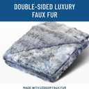 Everlasting Comfort Soft & Comfortable Arctic Blue Faux Fur Throw Blanket for Couch - (50"x65") Minky & Fluffy Fall Blankets & Throws, Plush Fuzzy Cover for Bed, Sofa & Living Room - Cozy Home Decor