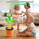 Baby Toys Dancing Talking Cactus for Toddlers, Interactive Boys Girls Funny Gifts for Infants 6-18 Months, Volume Adjustable, Mimicking Singing Repeating Recording Light Up Toy with English Songs