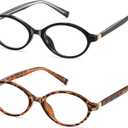 Oval Reading Glasses Women Men Blue Light Blocking Small Computer Readers Retro Fashion Frame Vintage Eyewear PT2009