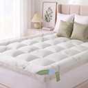 Twin Mattress Topper, 1200 GSM Viscose Derived from Bamboo Pillow-Top