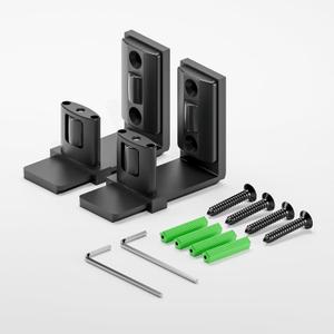 Upgraded Sliding Barn Door Bottom Floor Guide with Adjustable Roller, Wall Mount Floor Guide, Smoothly and Quietly, Easy to Install, Fits up to 2" Thickness Door, Black