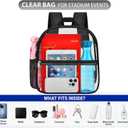 Oraben Clear Backpack Stadium Approved, Clear Bag 12 x 6 x 11 in, Small Transparent Backpack for Concerts, Sports Events, Festivals, Waterproof, Adjustable Straps, Women Men