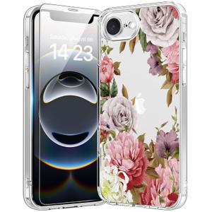 2 x bicol Compatible with 16e Case, Crystal Acrylic Clear Cover, (Mix )