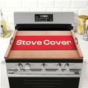 Riveira 30 x 22 Bamboo Natural Stove Top Covers for Electric Stove & Gas Stove Top Covers for Gas Burners – Large Gas Stove Cover with Handle & Juice Groove – Rustic Stove Covers for Gas Stove Top