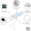 Brabantia XL Comfort Ironing Board with Solid Steam Generator Rest | Large (Size C) | Fairtrade Fresh Breeze Cover | Adjustable Height (27-38"), XL Rest, Easy Fold, Anti-Collapse Lock, Non-Slip Feet