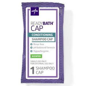 Medline ReadyBath Scented Rinse-Free Shampoo Cap with Conditioner, 30 Count Medline ReadyBath Scented Rinse-Free Shampoo Cap with Conditioner, 30 Count