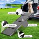 71''x 20'' Dog ramp for Car, Dog Ramps for Large Dogs, Folding Outdoor Dog Ramps for Stairs, Up to 250LBS, Non-Slip Rug Surface, 5s Installation, Dogs Car Steps for Large Dogs SUV, Truck, LKW
