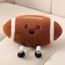 Cute Football Plush Pillow Toy,Football Stuffed Animal for Sofa/Bedroom Decor, Sports Throw Pillow,Themed Birthday Gift for Boys Girls Football Fans(Football 9 Inch)