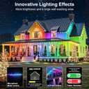 RCUICA 500FT Permanent Outdoor Lights Waterproof with Smart App Control Remote,DIY Scene Modes,Music Sync hronization,Eaves Lights for Garden Decor,Deck,Christmas