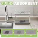 2 Tier Bathroom Organizer and Storage Water Absorbing Stone Bathroom Counter Organizer, Skincare Organizers with Perfume & Makeup (Grey Seven Line)