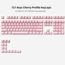 dagaladoo Pink Jade keycaps,Double Shot PBT keycaps Crystal Set,Ceramic Custom Keycap Translucent,Cherry Profile Key caps for 60%/65%/75%/TKL/96%/100% US Layout Mechanical Keyboard(121keys)