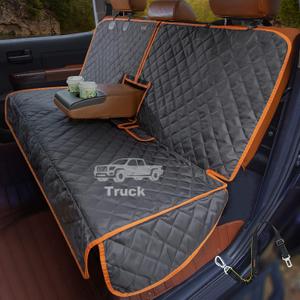 iBuddy Dog Seat Cover for Truck Waterproof Truck Back Seat Protector for Kids Without Smell Heavy Duty and Nonslip Pet Bench Seat Cover for Chevrolet Silverado/GMC/Ram/Ford F150 F250 F350 (BLACK)