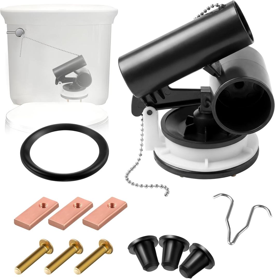 Enhon Toilet Flush Valve Assembly Compatible with American Standard 047107-0070A/ 3161-Series Toilet Flush Valve Flapper Replacement Kit for One Piece Toilets