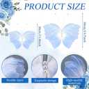 Geelin 6 Pcs Large Gradient Blue Butterfly Decorations Mariposas Grandes para Decoracion Big Butterfly Party Decor 20 Inch 12 Inch 3D Silk Butterflies for Baby Shower Birthday Party Wedding Decor