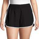 JUST MY SIZE Womens Active Woven Run Short, Black, 3X US