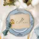 Spsyrine Antique Blue Charger Plates Set of 6, 13" Chargers for Dinner Plates, Wedding, Banquets, Party