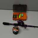 Fishing Rod and Reel Combo - 6.9ft Telescopic Spincast Rod with Left Handed Baitcasting Reel Combos - Sea Saltwater Freshwater Ice Bass Fishing Tackle Set - Fishing Rods Kit (2.1M/6.9ft-CATW10)