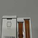 OUHENG Leather Bands Compatible with Apple Watch Band, Genuine Leather Strap for iWatch, Size: 49mm/46mm/45mm/44mm/42mm(series 3 2 1)(Retro Brown/Black)