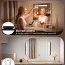 WILLED 3W Mirror Lights with Remote Control,Eye-Friendly Magnetic Light Bar with Battery Level Display,Adjustable Color Temperatures Vanity Lights for Mirror,Makeup Lighting for Bathroom(2 Pack)