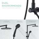 Fennocasa Polaris 3 Rain Shower System, 8” Rainfall Shower Head and Handheld Shower Combo, includes 3-Setting Handheld Spray, Height Adjustable Shower Wand Holder, 60” Hose (2.5 GPM Matte Black)