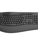 QUASIO Ergonomic Wireless Keyboard with Wrist Rest, Wave Keys, Comfortable Natural Typing, 2.4GHz Full Size Ergo Wireless Computer Keyboard for MultiOS, Windows, Mac OS Laptop/PC/Notebook (Black)