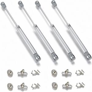 4 Pcs 18lb/80N Hydraulic Door Lift – Heavy-Duty Lift Top Hinges with Gas Struts for Cabinets, Hydraulic Cabinet Door Lift for Wooden Boxes & Upward-Opening Doors (80N)