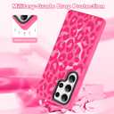 ZIYE Clear Magnetic Case for Samsung Galaxy S25 Ultra Case, Hot Pink Leopard Design [Compatible with MagSafe] Soft TPU Bumper Shockproof Protective for Women Girls Phone Cover