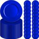 50 Pcs Royal Blue Charger Plates 13" Round Charger Plates Bulk Beaded Chargers for Dinner Plates Decorative Blue Charger Plastic Charger Plates for Wedding Party Event Bridal Shower Table Decoration