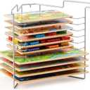 Sintuff Puzzle Organizer Rack, 10-Tier Wire Puzzle Holder for Chunky & Flat Jigsaws, Adjustable Angle Rack Fits Most 12 x 9 in Large & Small Puzzles Boards, Space-Saving Storage Shelf
