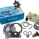 Boat Marine 0393630 Water Pump Impeller Kit with 5005440 Thermostat Kit for Johnson Evinrude OMC Outboard 20 25 30 35 HP Engine Motors Replace 393630 18-3382 18-3543