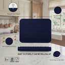 MicoYang Silicone Dish Drying Mat for Multiple Usage,Easy clean,Eco-friendly,Heat-resistant Silicone Mat for Kitchen Counter or Sink,Refrigerator or Drawer Liner Navy Blue 2XL 24 inches x 18 inches