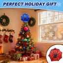 2 x Funny Christmas Tree Topper, 9.8 * 9.8inch Spider Web Topper, Blue Red Tree Topper Christmas Ornament Tree Topper Decors, Unique Cartoon Festive Birthday New Year Family Gathering Decors