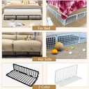 12 Pcs Under Couch Blocker & Under Bed Blocker for Pets, Adjustable Furniture Couch Blocker with 100 Ties, Couch Blockers for Pet Dogs, Cats Toys (Black)