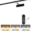 EZVALO Picture Light for Wall, 4800mAh Rechargeable Wireless Remote Battery Lights for Painting, 16In Dimmable Magnetic LED Art Display Light, Colors Temperatures, for Gallery, Living Room,Hallway