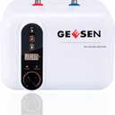 Electric Hot Water Heater 120/240V Small Compact Tank Storage, Rv Tr 3.5 Gallon Trailer 1.5KW Kitchen Instant Under Sink Counter Cupboard, RV 1 PCs 16 Long 1/2FIP Stainless Steel Water Hose