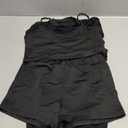Rooscier Women's Mesh Dress Short Sleeve Bodycon 3 Piece Outfits with Cami Shorts (Medium, Black)