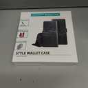 2 x SUANPOT Compatible with iPhone 16 Pro Max 6.9" Wallet case with RFID Blocking Credit Card Holder,Flip Book PU Leather Protective Cover Women Men for Apple 16 Pro Max Phone case Sky Blue