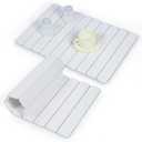 Stone Drying Mat for Kitchen Counter, 24"x16" Large Collapsible Dish Drying Mat with Non-Slip Pad and Sandpaper, Rolling Design, Quick Dry for Dishes, Bottles, Utensils