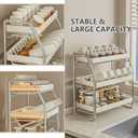 Spice Rack 3 Tier Kitchen Countertop Organiser Seasoning Rack Bathroom Tiered Shelf Skincare Standing Rack