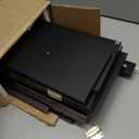 ChooChoo Bathroom Wall Cabinet, Over The Toilet Space Saver Storage Cabinet, Medicine Cabinet with 2 Door and Adjustable Shelves, Cupboard, Black