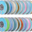 Matte Rainbow PLA 3D Printer Filament, 16 Rolls,1KG Spool(2.2lbs) 1.75mm, Multicolor Gradient Filament Bulk for Most FDM 3D Printers,16 Different Matte Rainbow Colors