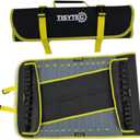 4-in-1 Wrench and Socket Tool Roll Bag 52-Pocket Heavy Duty Organizer for SAE & Metric Sets (1/2" Dr. Sockets) Mobile Mechanic and Fleet Maintenance Tool Wrap Pouch (Industrial Yellow)