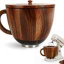 Acacia Wood Mixing Bowl Handle Lid for KitchenAid 4.5 5 QT Tilt-Head Mixer
Solid Acacia Wood 5-QT Bowl, Built-in Handle, Fitted Lid, Compatible KitchenAid 4.5-5 QT Mixers, Stainless Steel Locking Base